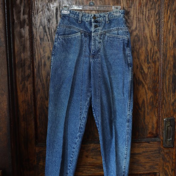 VINTAGE Forenza Authentic Sportswear High Waist Jeans 80s Size 6 Ankle Length - Picture 1 of 7
